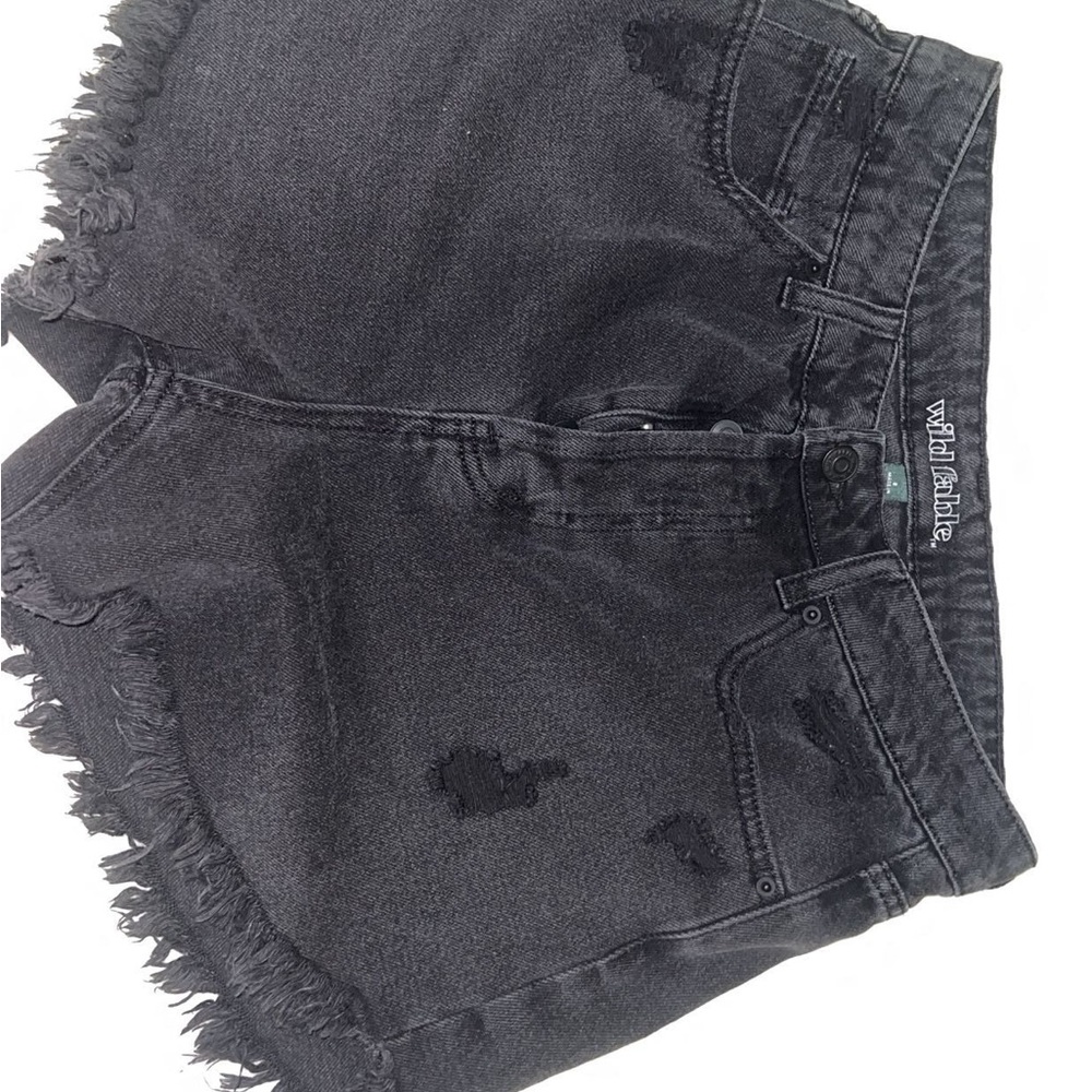 Wild Fable Black Distressed Denim Shorts